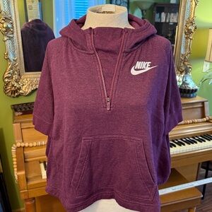 Nike Maroon Women’s Short Sleeve Hoodie